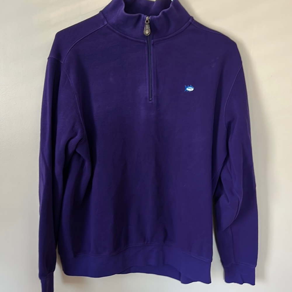 Southern Tide Purple Quarter Zip